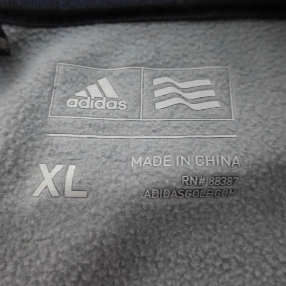 Adidas Sweater Mens XL 1/4 Zip Pullover Gray Long Sleeve Outdoor Golf Heathered